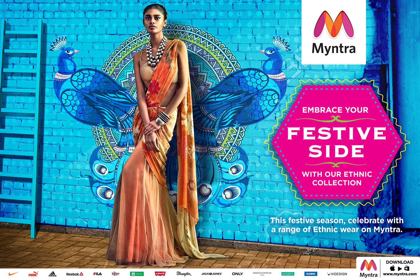 Myntra Navratri email showcasing ethnic fashion collections with festive-themed designs and personalized outfit suggestions