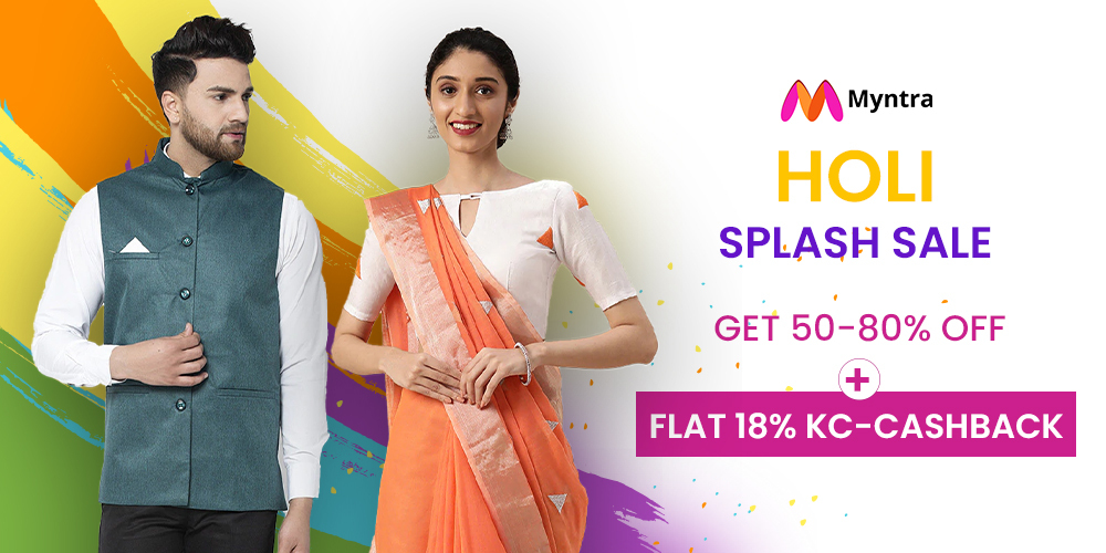 Myntra, a leading fashion e-commerce platform, has leveraged Holi to promote its products. In one campaign, they offered 50%-80% off on Holi-themed clothing.