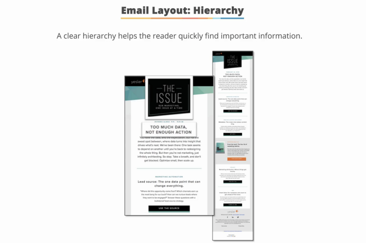 Email Layout: Hierarchy
