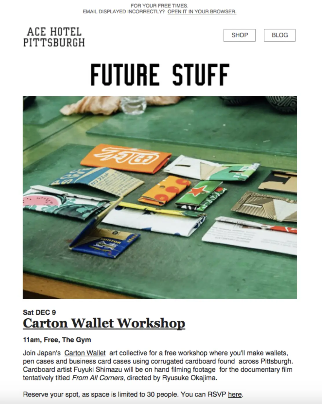 Guests enjoying festive holiday decor and seasonal experiences at Ace Hotel Pittsburgh.