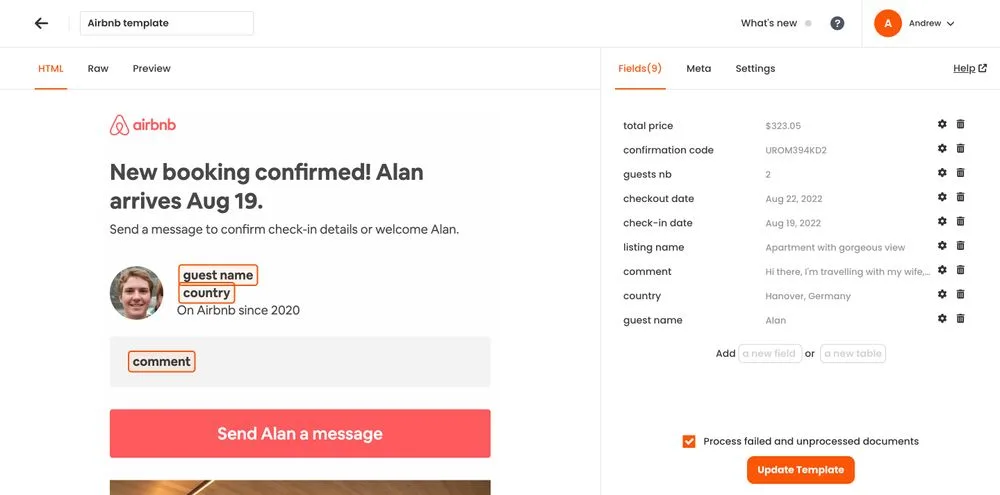 Airbnb email signup form promoting personalized travel recommendations, special offers, and updates for subscribers.