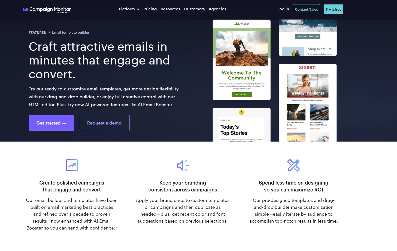 AI-powered email marketing platform with email booster drag-and-drop builder HTML editor and customizable email templates. Craft attractive emails in minutes that engage and convert. Keep branding consistent across campaigns with recent color and font suggestions. Pre-designed templates maximize ROI and reduce design time. Get started or request a demo for polished campaigns with proven email marketing best practices.