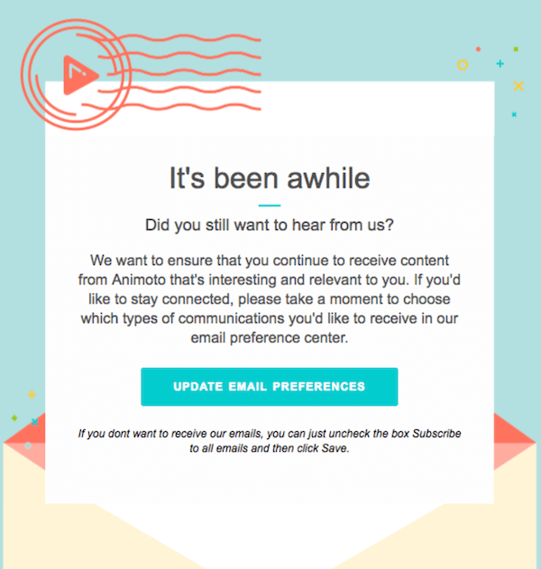 Send sunset emails to inactive users, allowing them to opt out before removal. This consent management tactic reduces spam flags, preserves sender reputation, and identifies truly disengaged contacts for deletion.